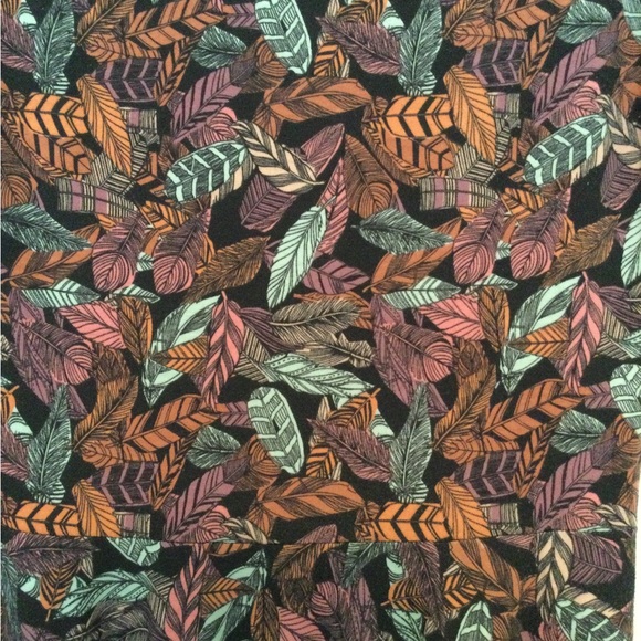 Lularoe NWOT Knee-length Medium Nicole Dress - Pretty Leaves - Picture 2 of 3